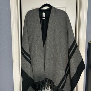 Banana Republic Gray and Black Cape